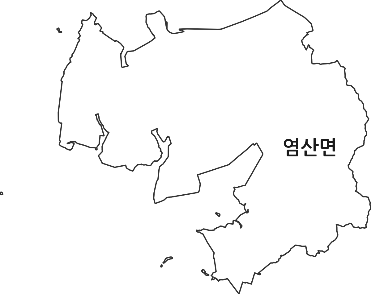 전라남도 영광군 염산면 법정동 행정구역 경계 지도