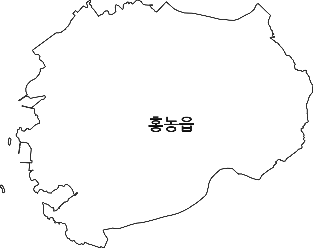 전라남도 영광군 홍농읍 법정동 행정구역 경계 지도
