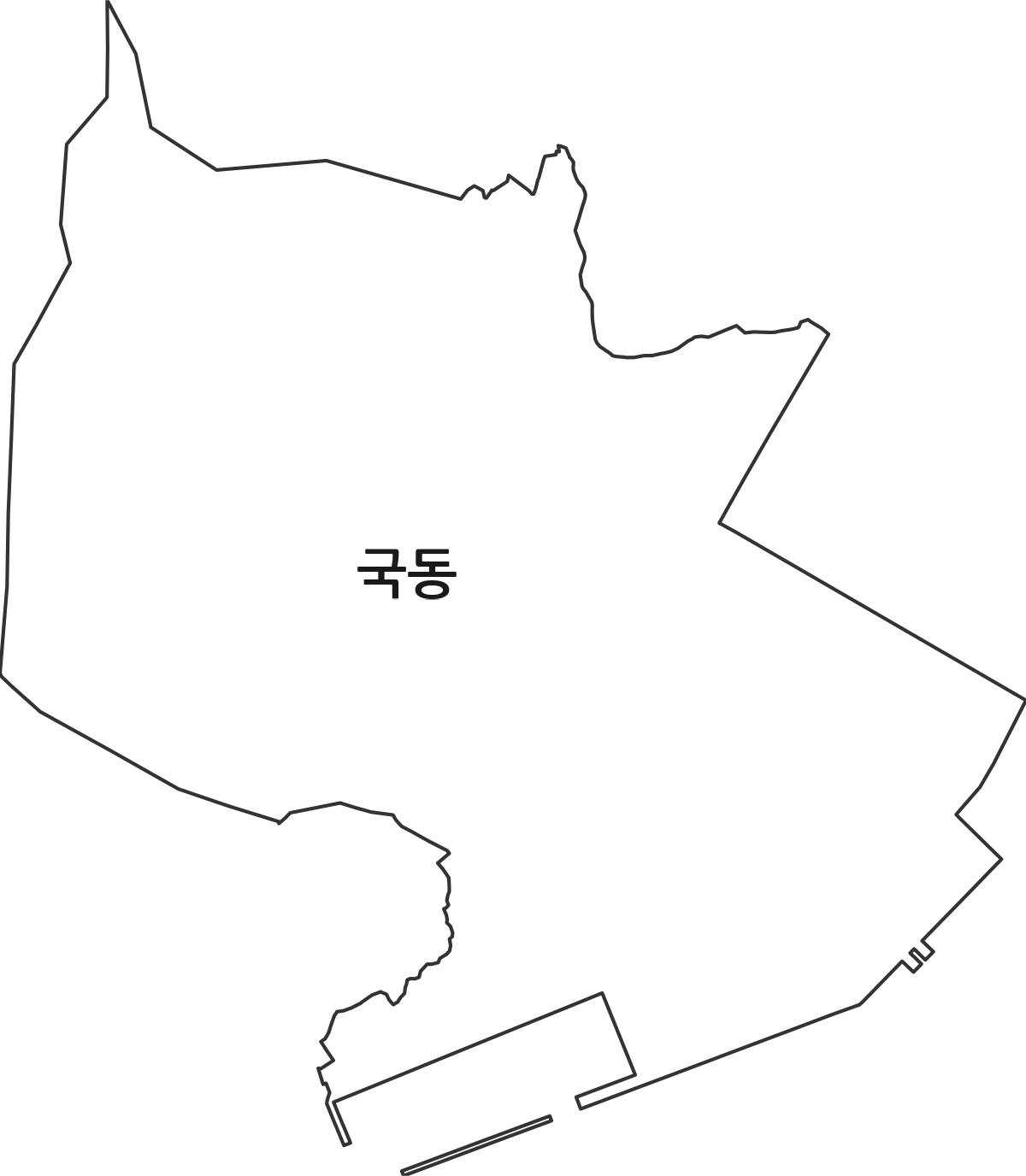전라남도 여수시 국동 행정동 행정구역 경계 지도