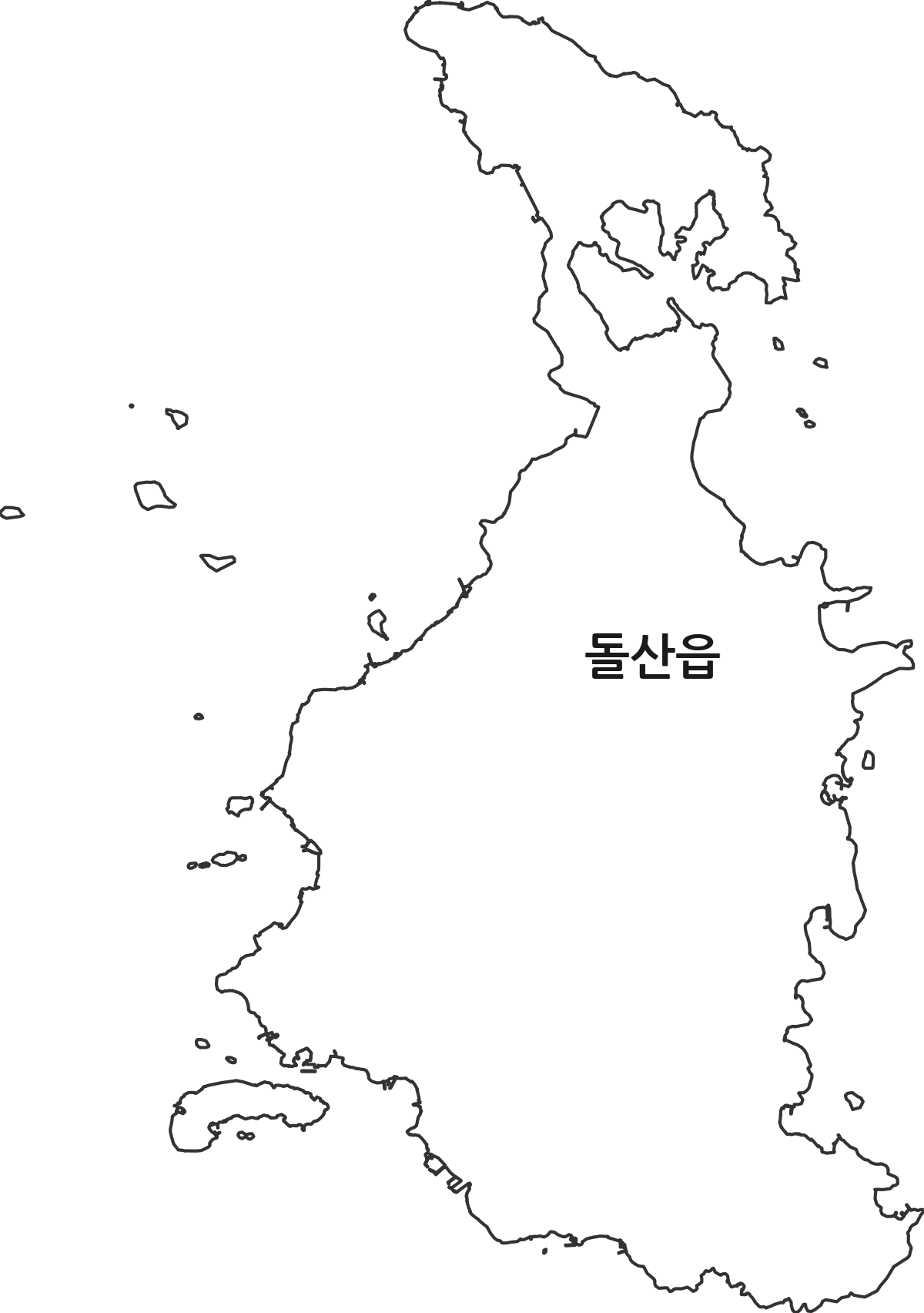 전라남도 여수시 돌산읍 행정동 행정구역 경계 지도