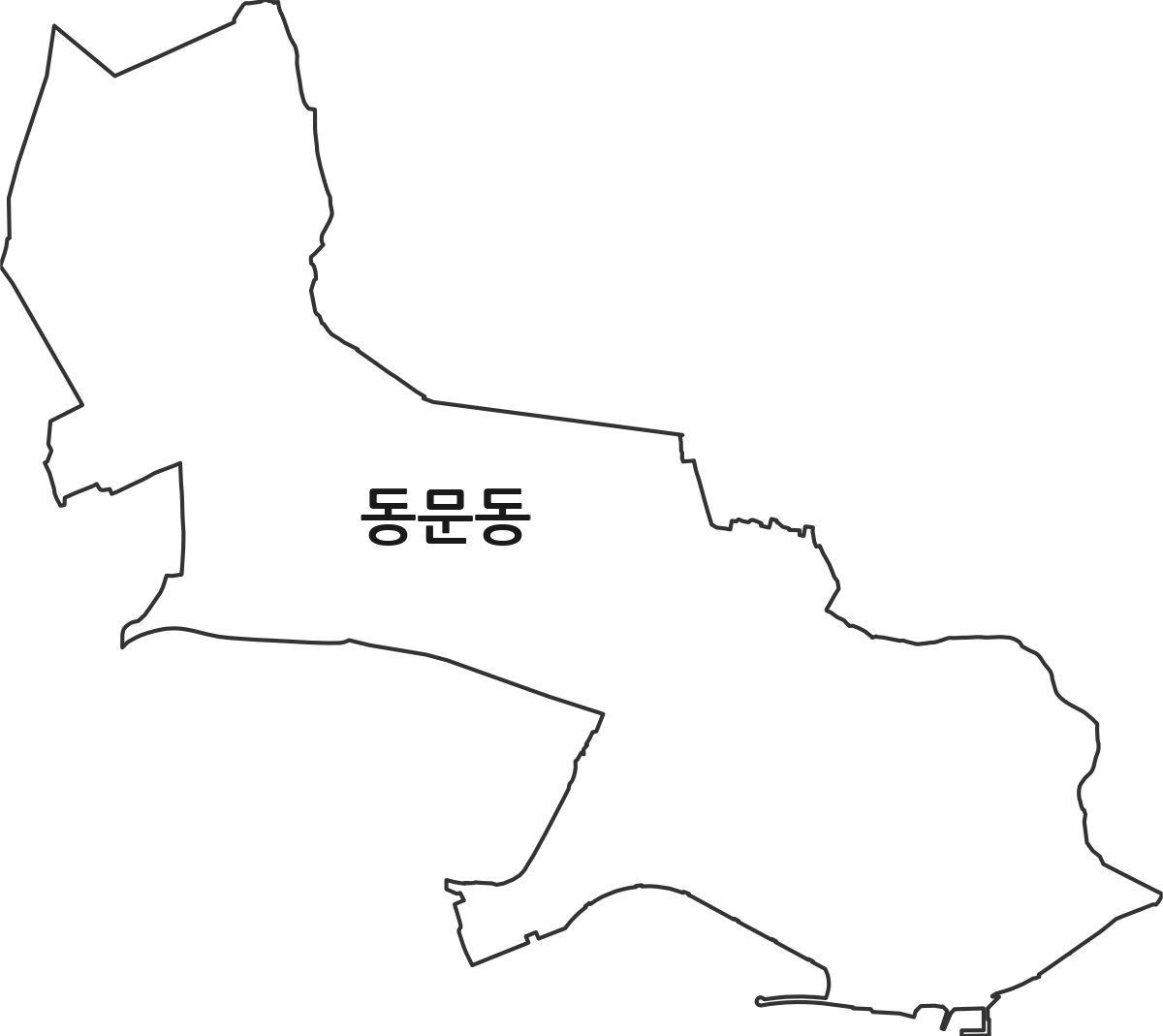 전라남도 여수시 동문동 행정동 행정구역 경계 지도