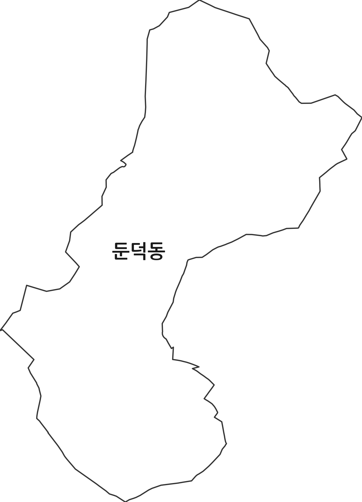 전라남도 여수시 둔덕동 행정동 행정구역 경계 지도