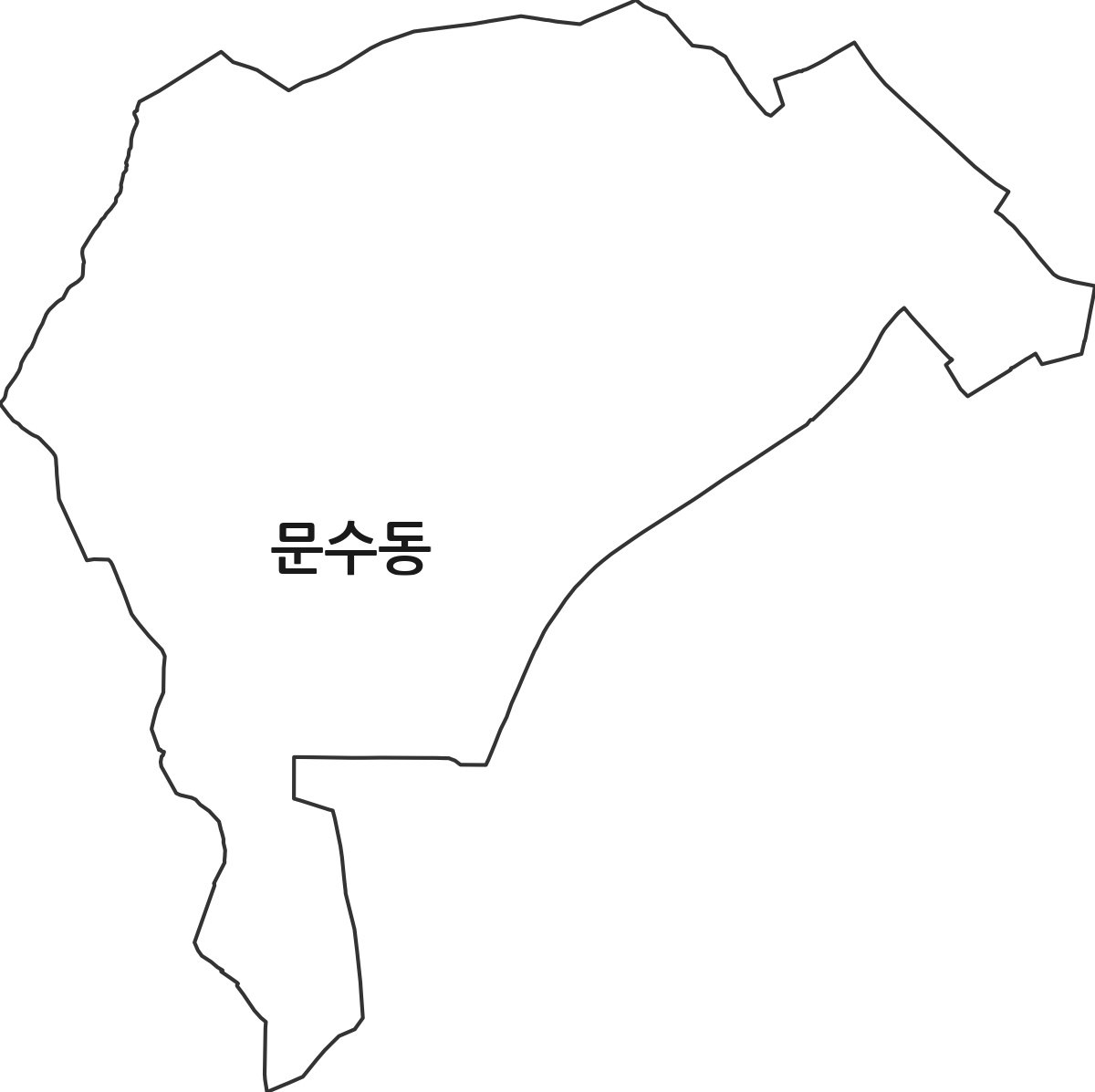 전라남도 여수시 문수동 행정동 행정구역 경계 지도