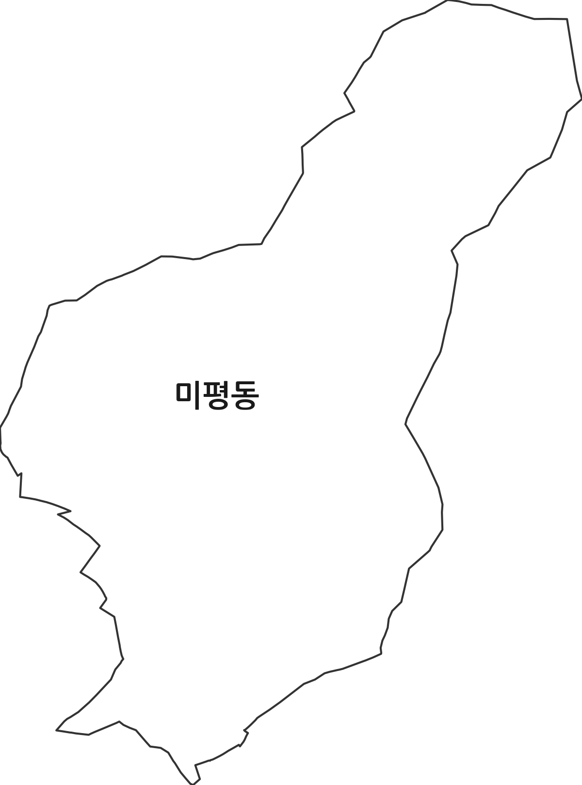 전라남도 여수시 미평동 행정동 행정구역 경계 지도