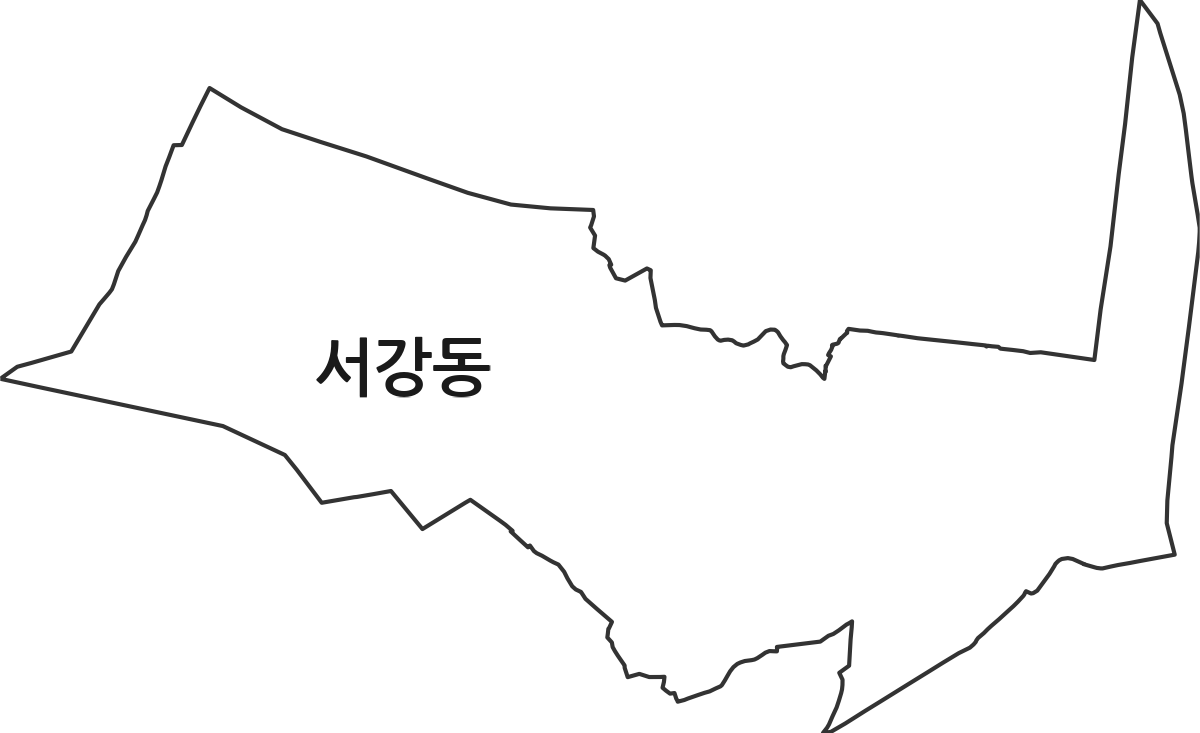 전라남도 여수시 서강동 행정동 행정구역 경계 지도