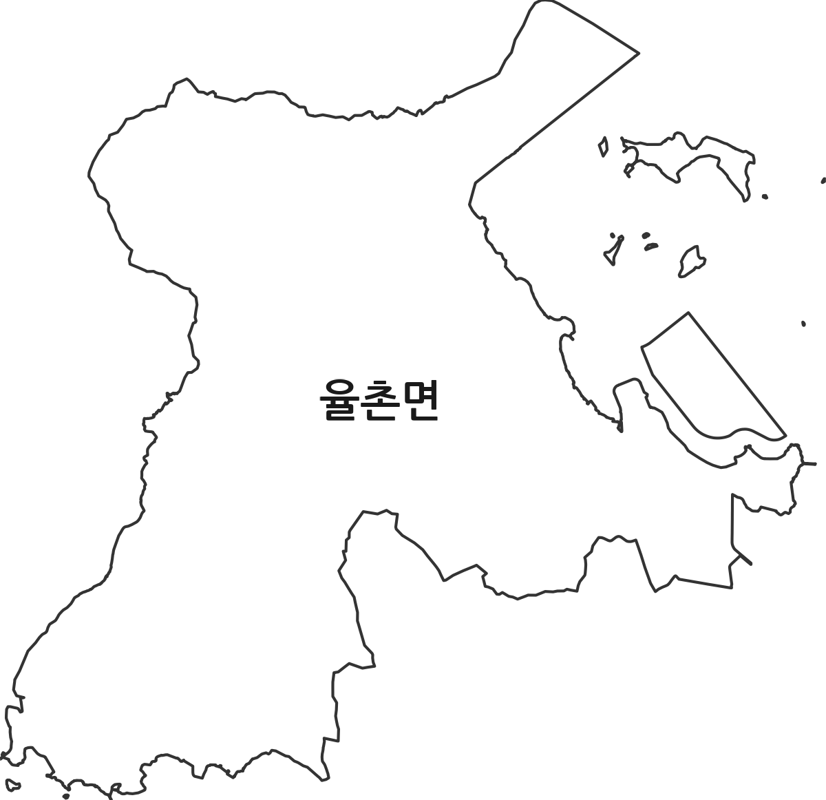 전라남도 여수시 율촌면 행정동 행정구역 경계 지도