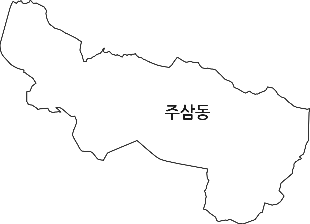 전라남도 여수시 주삼동 행정동 행정구역 경계 지도
