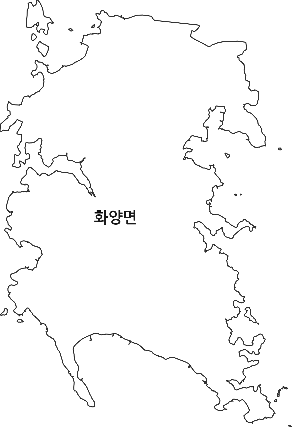 전라남도 여수시 화양면 행정동 행정구역 경계 지도