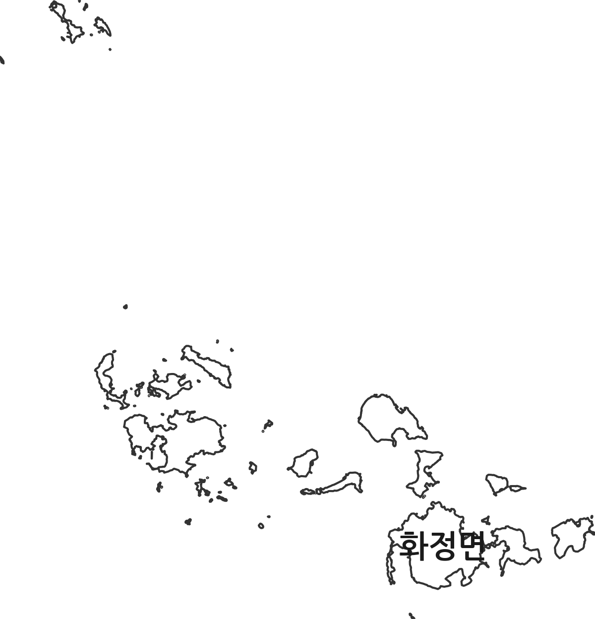 전라남도 여수시 화정면 행정동 행정구역 경계 지도