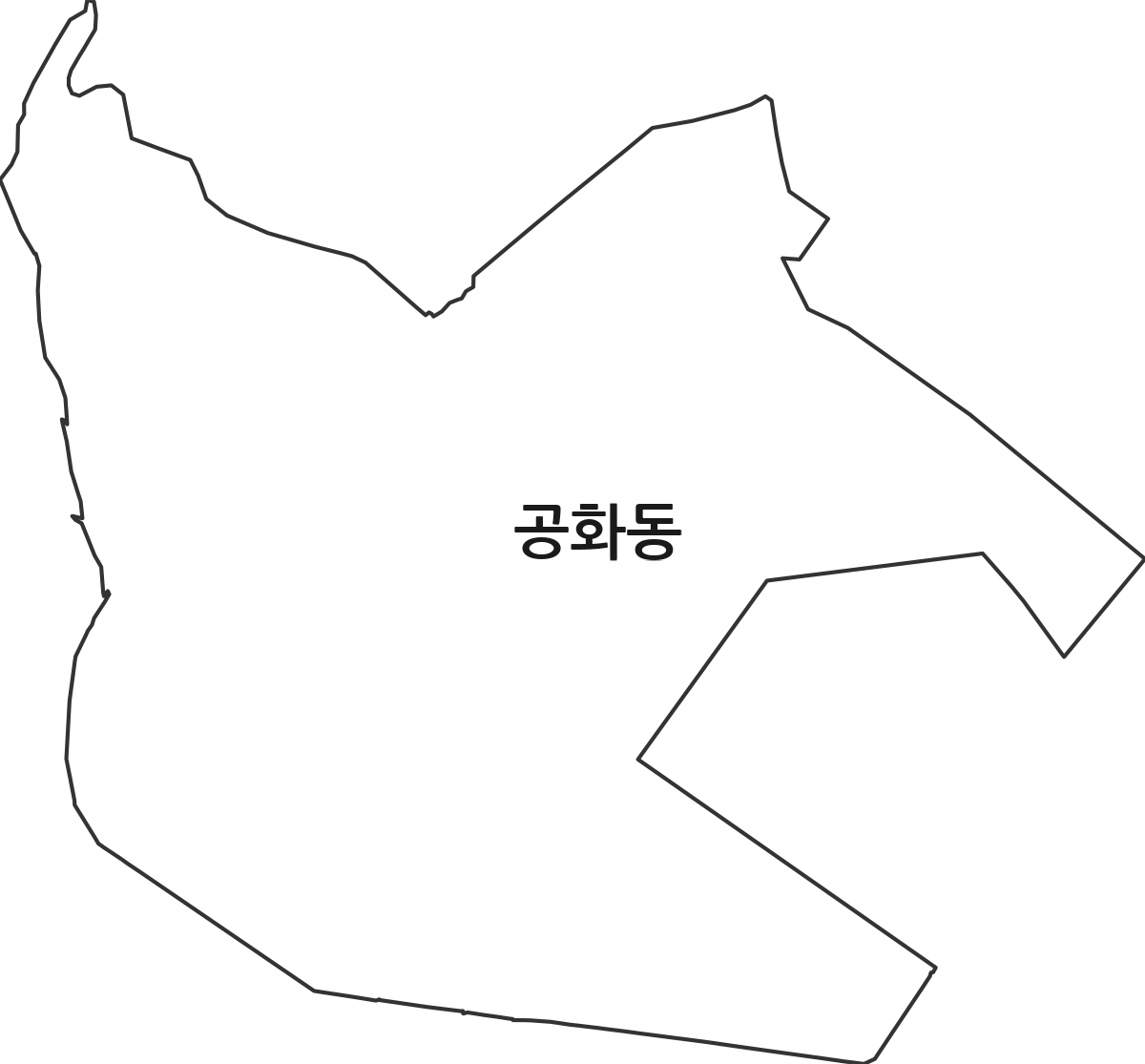 전라남도 여수시 공화동 법정동 행정구역 경계 지도