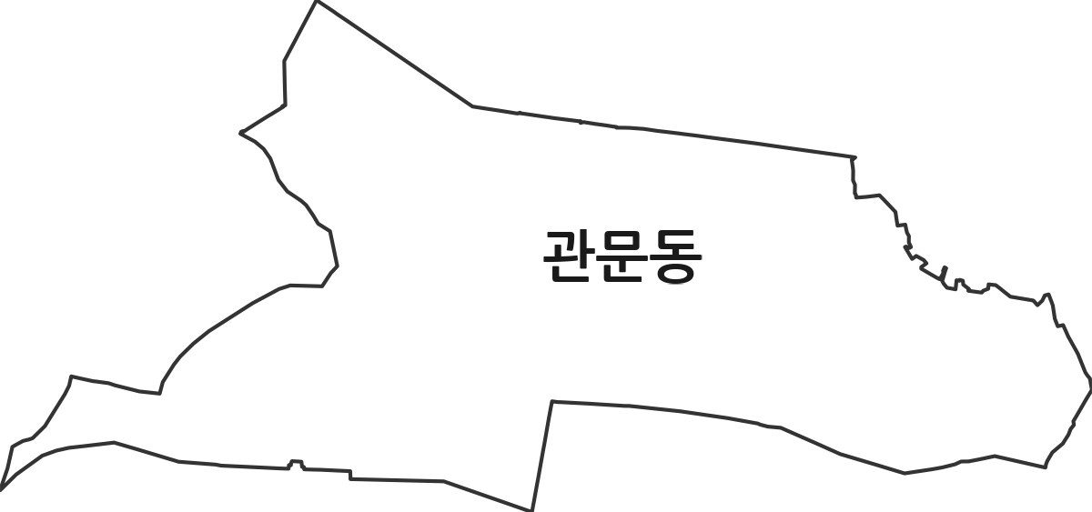 전라남도 여수시 관문동 법정동 행정구역 경계 지도