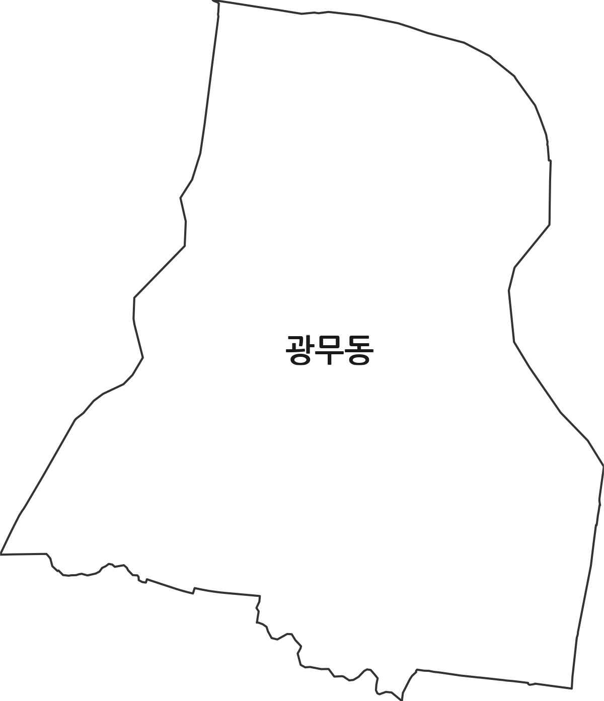 전라남도 여수시 광무동 법정동 행정구역 경계 지도