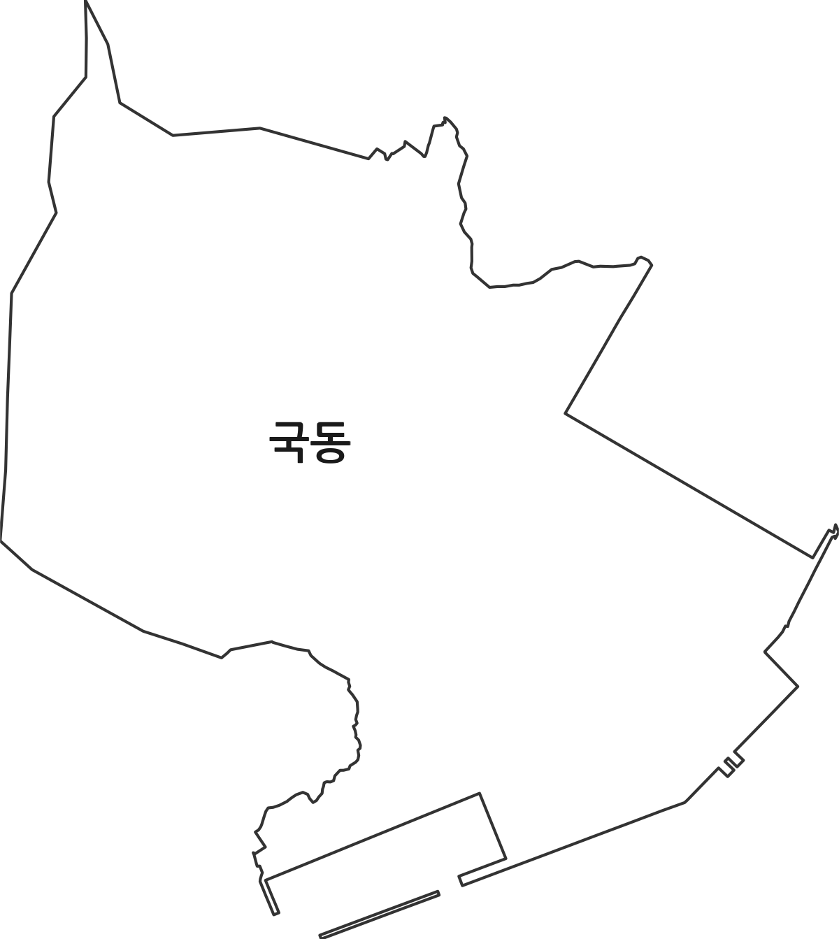 전라남도 여수시 국동 법정동 행정구역 경계 지도