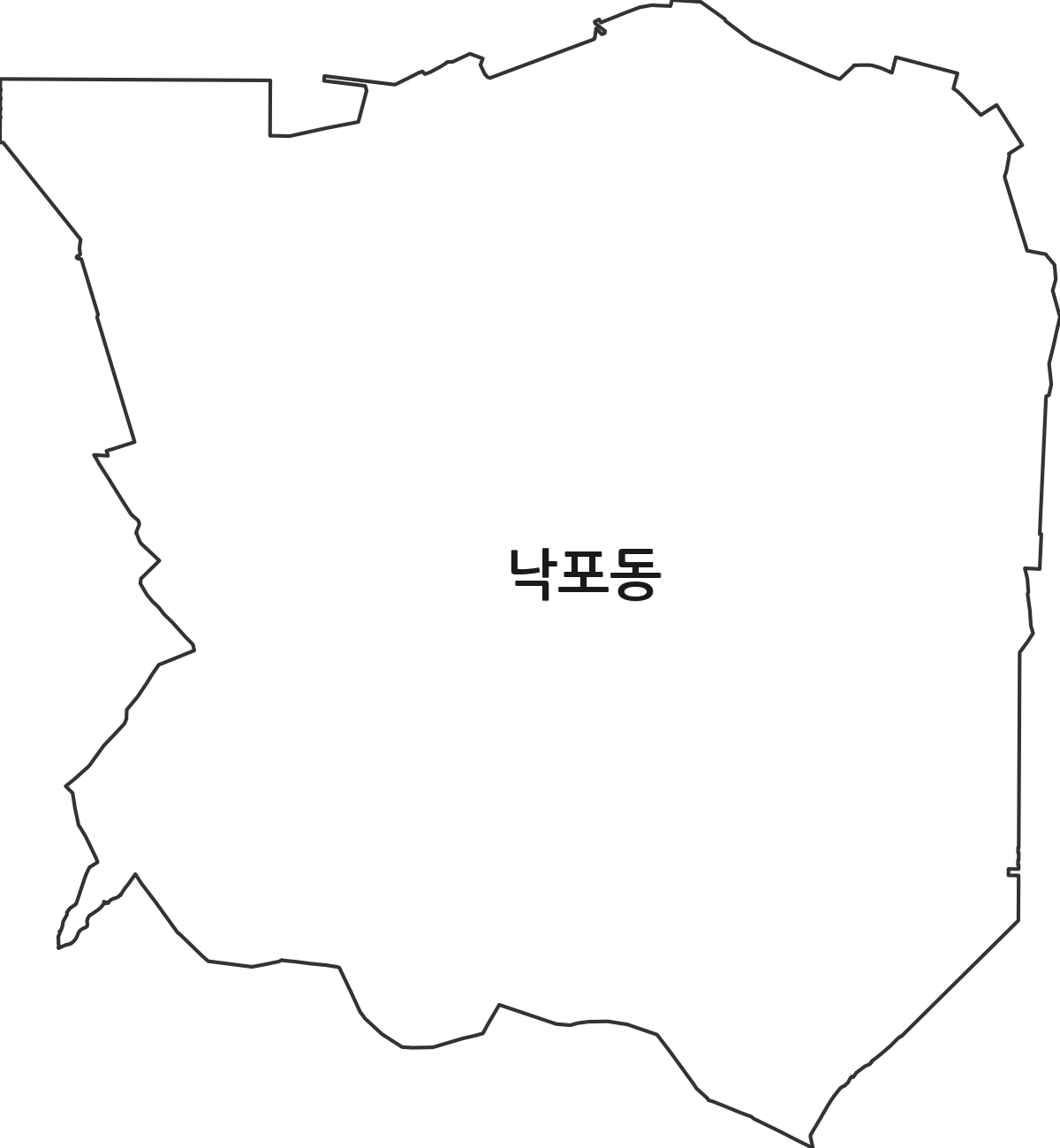 전라남도 여수시 낙포동 법정동 행정구역 경계 지도