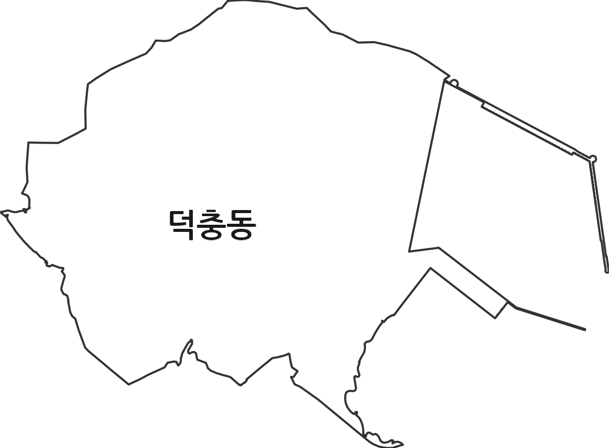 전라남도 여수시 덕충동 법정동 행정구역 경계 지도