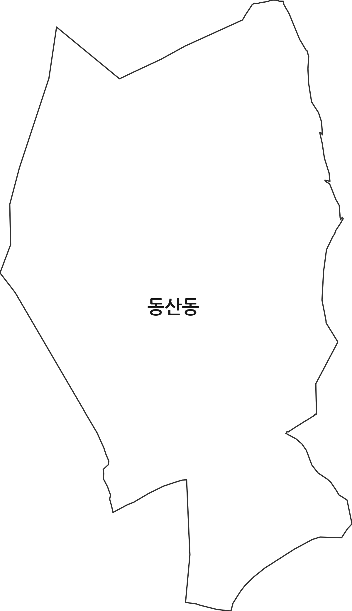 전라남도 여수시 동산동 법정동 행정구역 경계 지도
