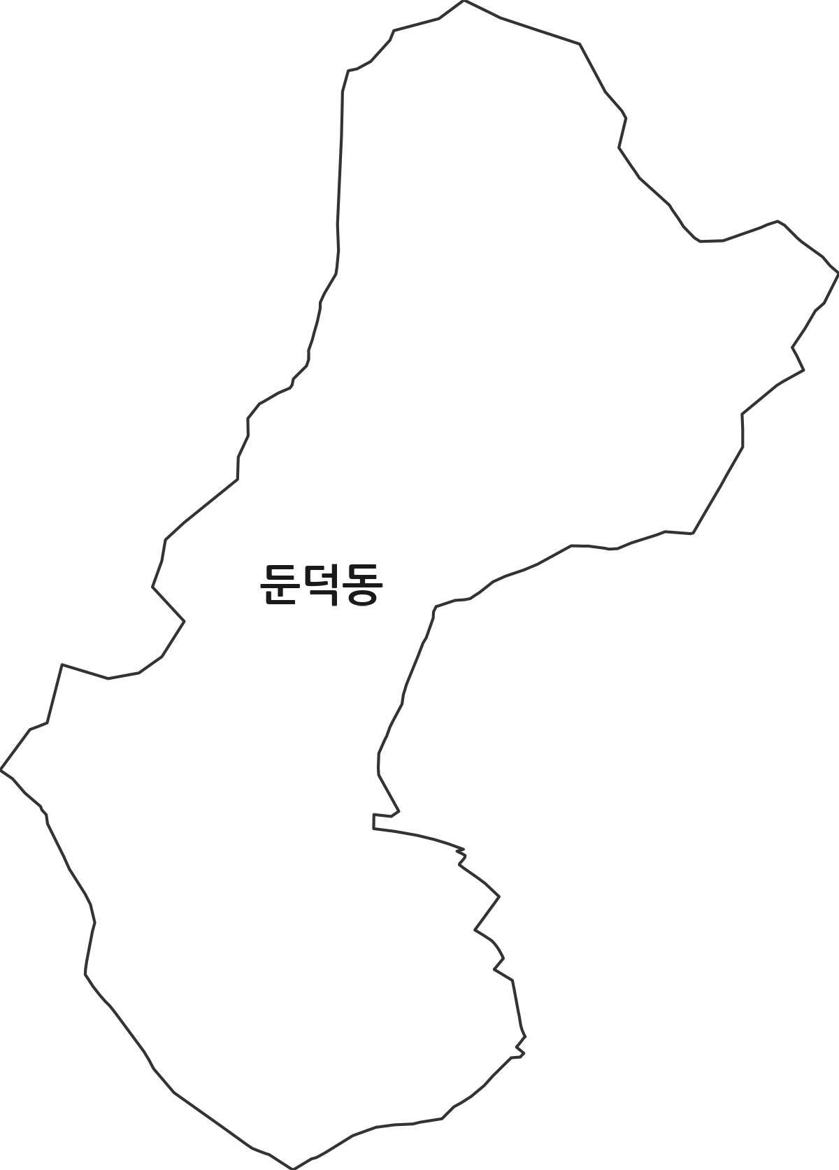 전라남도 여수시 둔덕동 법정동 행정구역 경계 지도