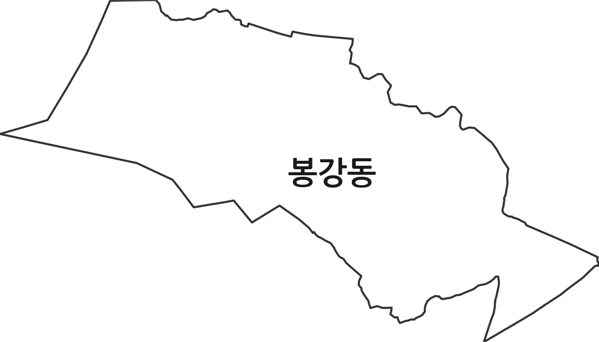 전라남도 여수시 봉강동 법정동 행정구역 경계 지도