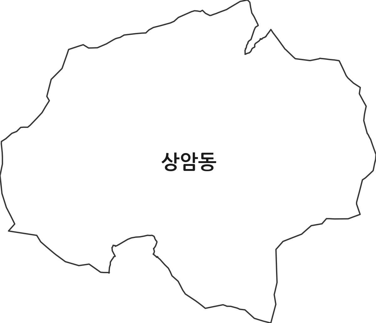전라남도 여수시 상암동 법정동 행정구역 경계 지도