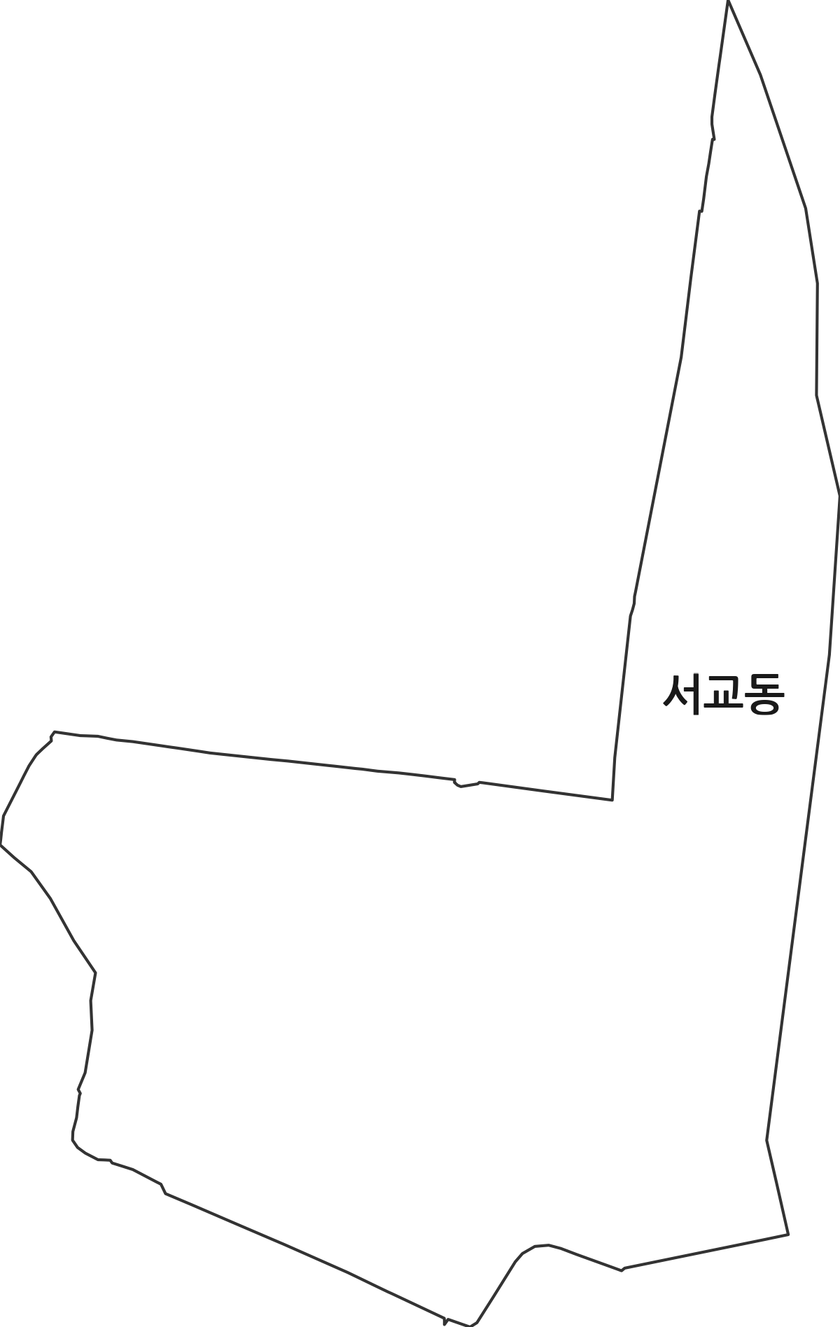 전라남도 여수시 서교동 법정동 행정구역 경계 지도