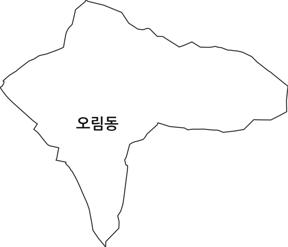 전라남도 여수시 오림동 법정동 행정구역 경계 지도