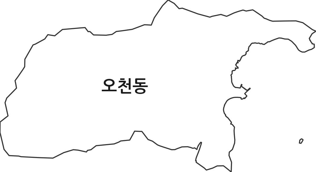 전라남도 여수시 오천동 법정동 행정구역 경계 지도