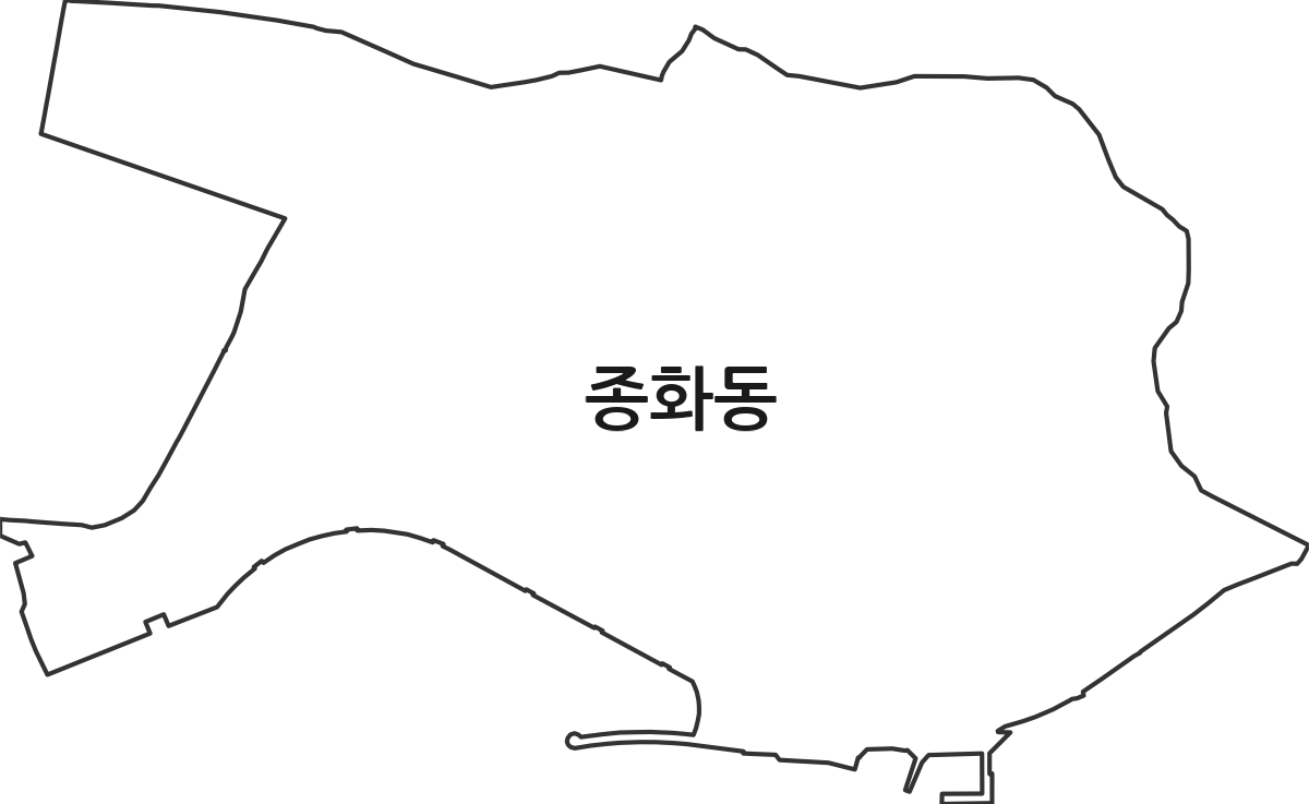 전라남도 여수시 종화동 법정동 행정구역 경계 지도