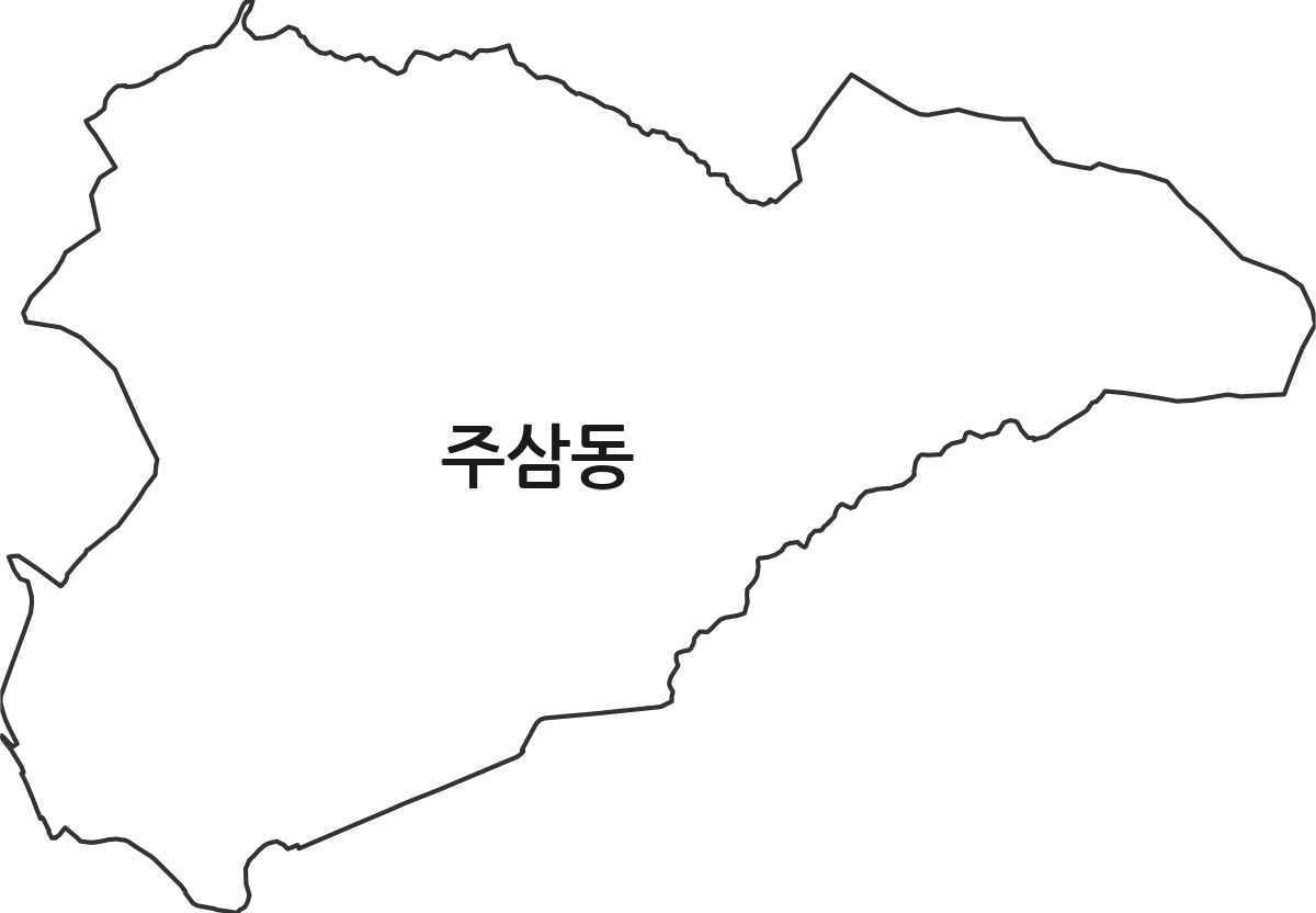 전라남도 여수시 주삼동 법정동 행정구역 경계 지도