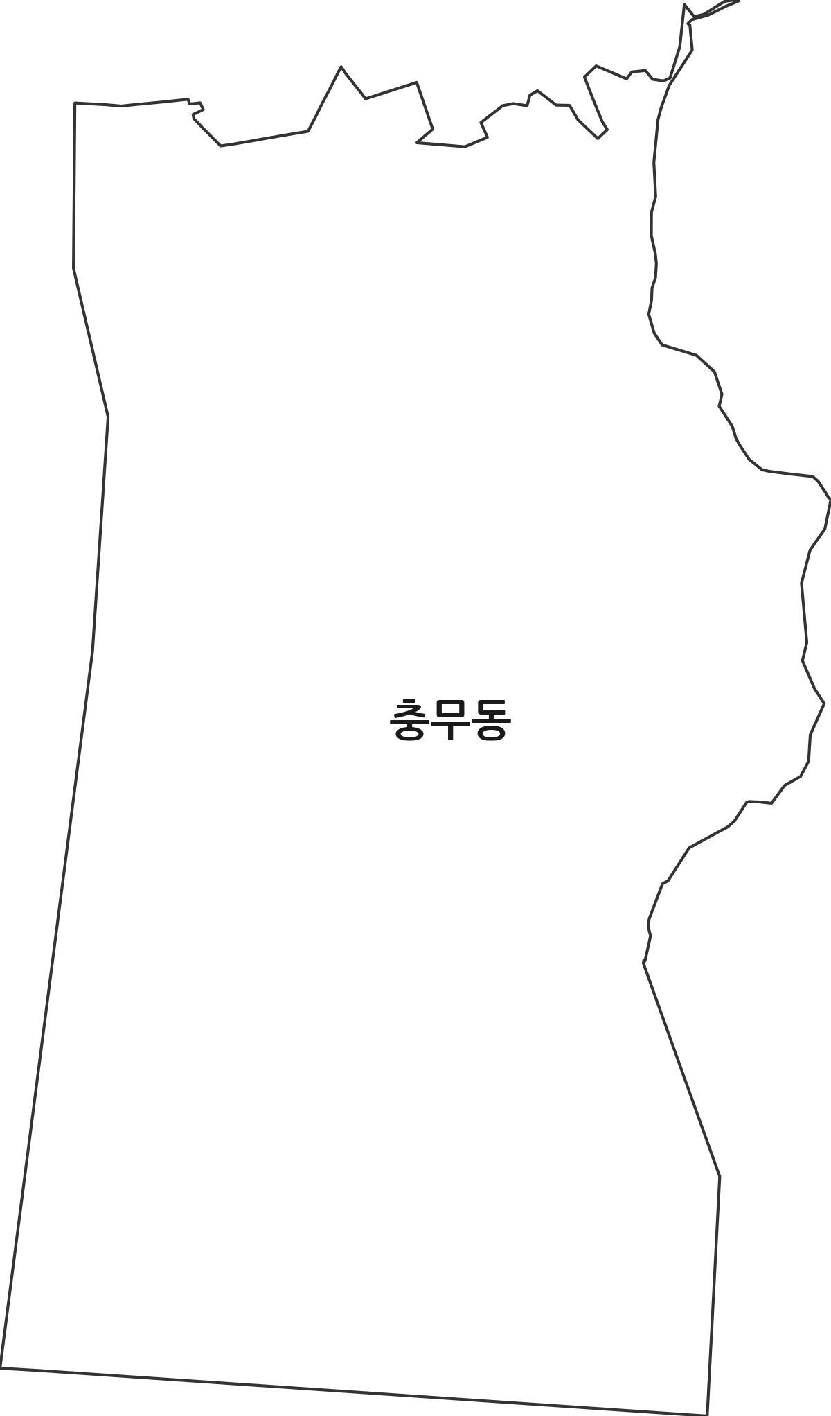 전라남도 여수시 충무동 법정동 행정구역 경계 지도