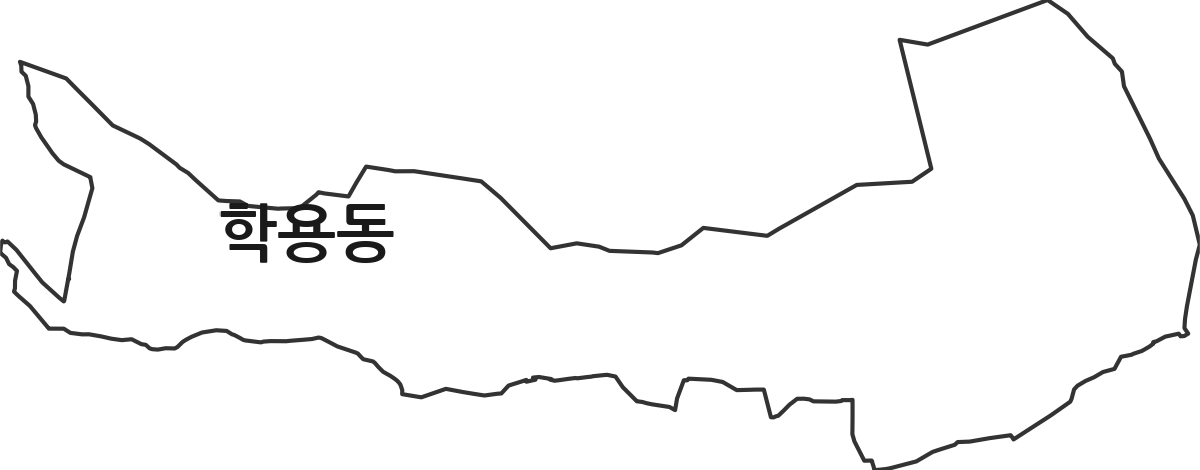 전라남도 여수시 학용동 법정동 행정구역 경계 지도