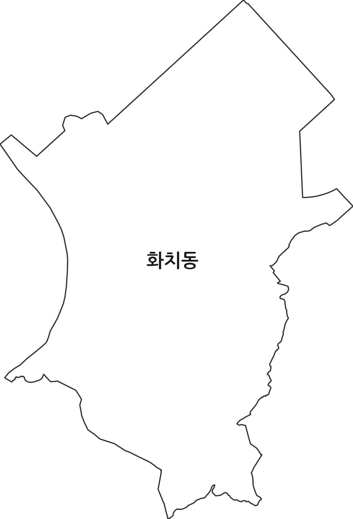 전라남도 여수시 화치동 법정동 행정구역 경계 지도