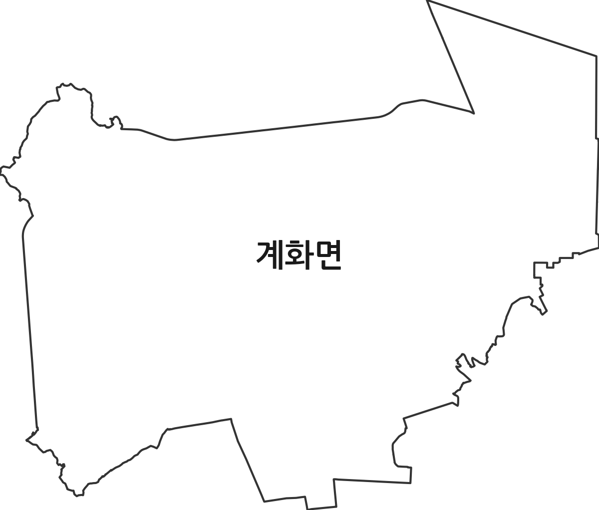 전북특별자치도 부안군 계화면 행정동 행정구역 경계 지도