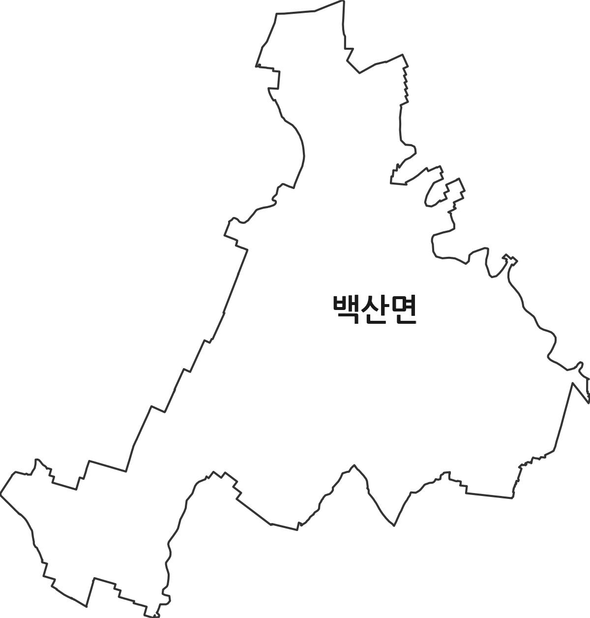 전북특별자치도 부안군 백산면 행정동 행정구역 경계 지도