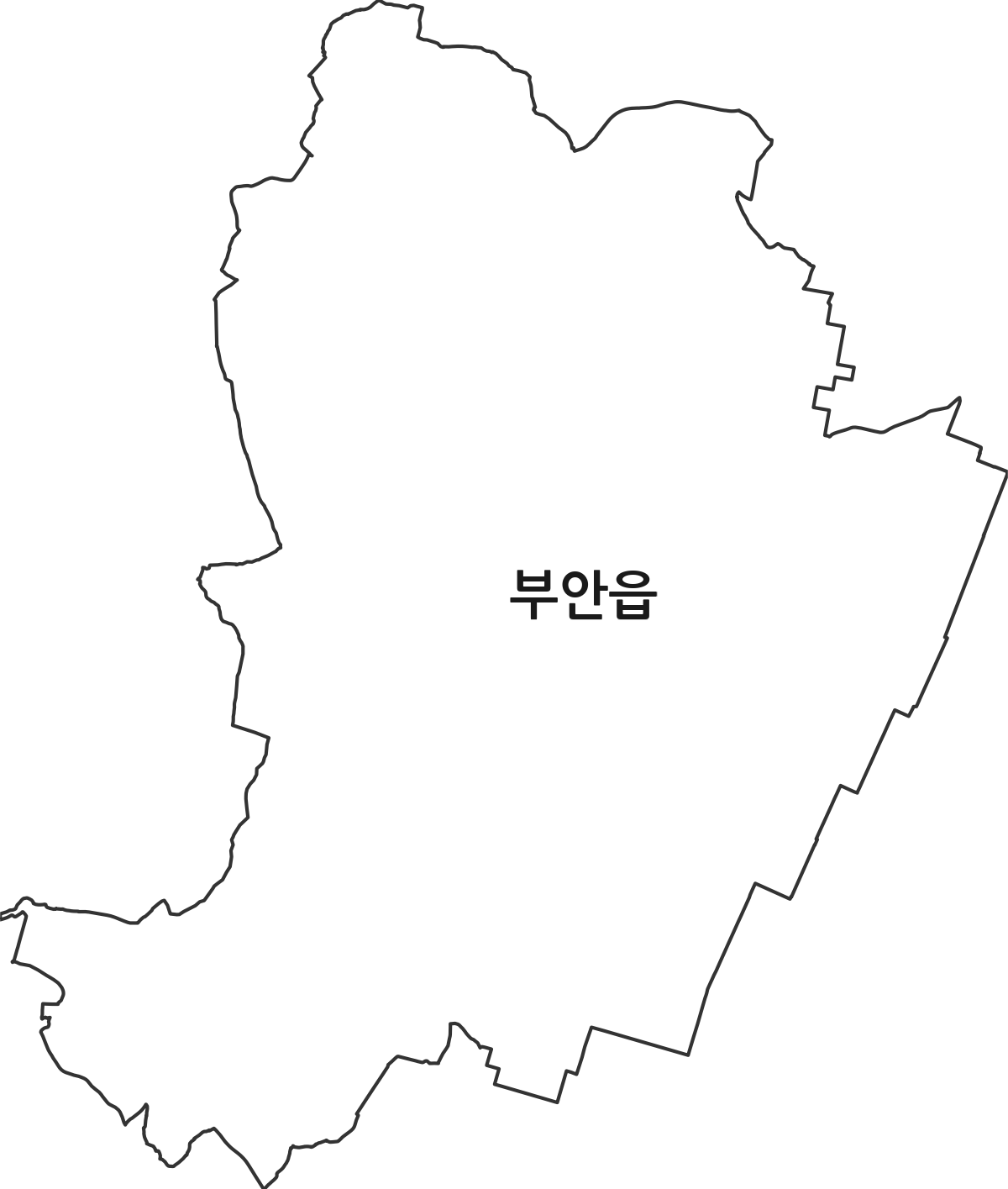 전북특별자치도 부안군 부안읍 행정동 행정구역 경계 지도