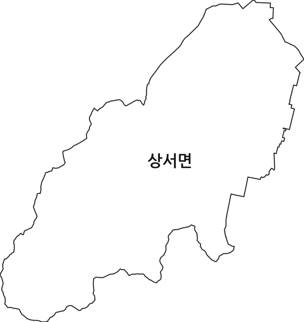 전북특별자치도 부안군 상서면 행정동 행정구역 경계 지도