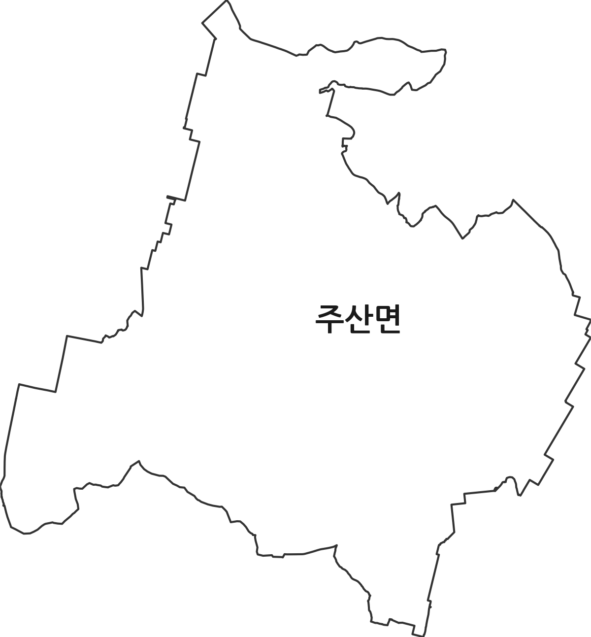 전북특별자치도 부안군 주산면 행정동 행정구역 경계 지도