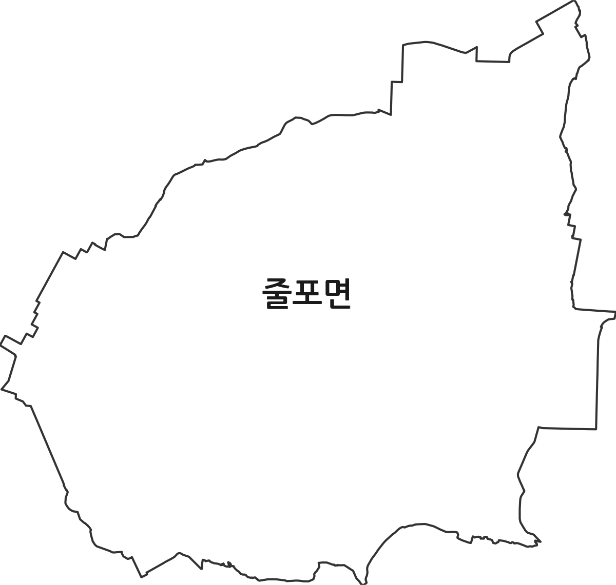전북특별자치도 부안군 줄포면 행정동 행정구역 경계 지도