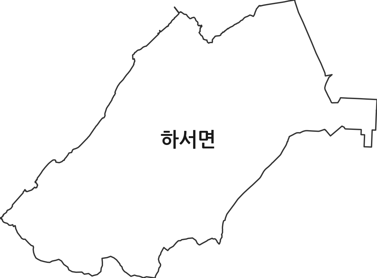 전북특별자치도 부안군 하서면 행정동 행정구역 경계 지도