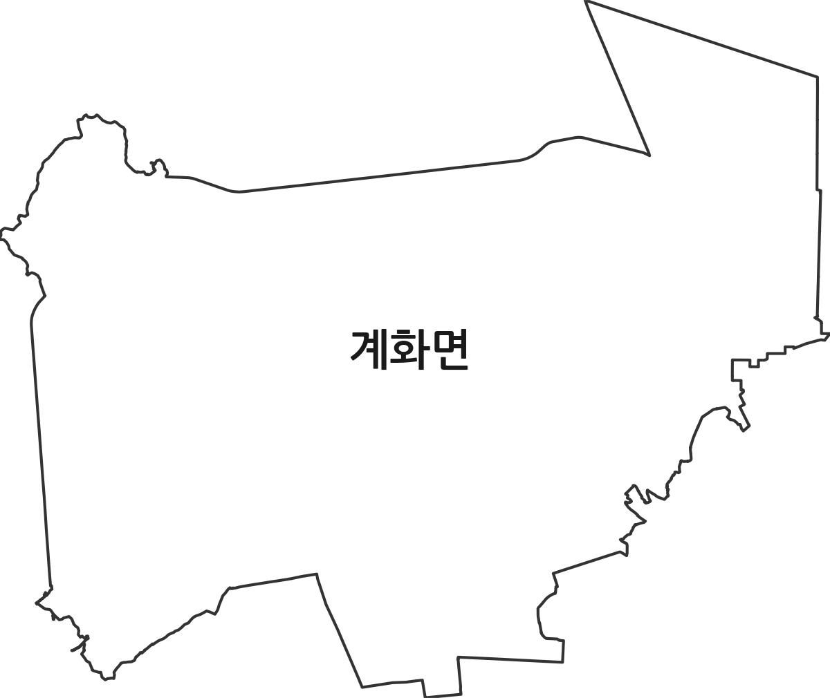 전북특별자치도 부안군 계화면 법정동 행정구역 경계 지도