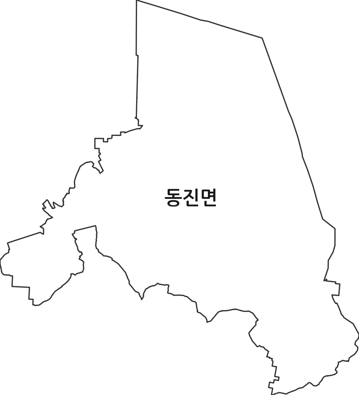 전북특별자치도 부안군 동진면 법정동 행정구역 경계 지도