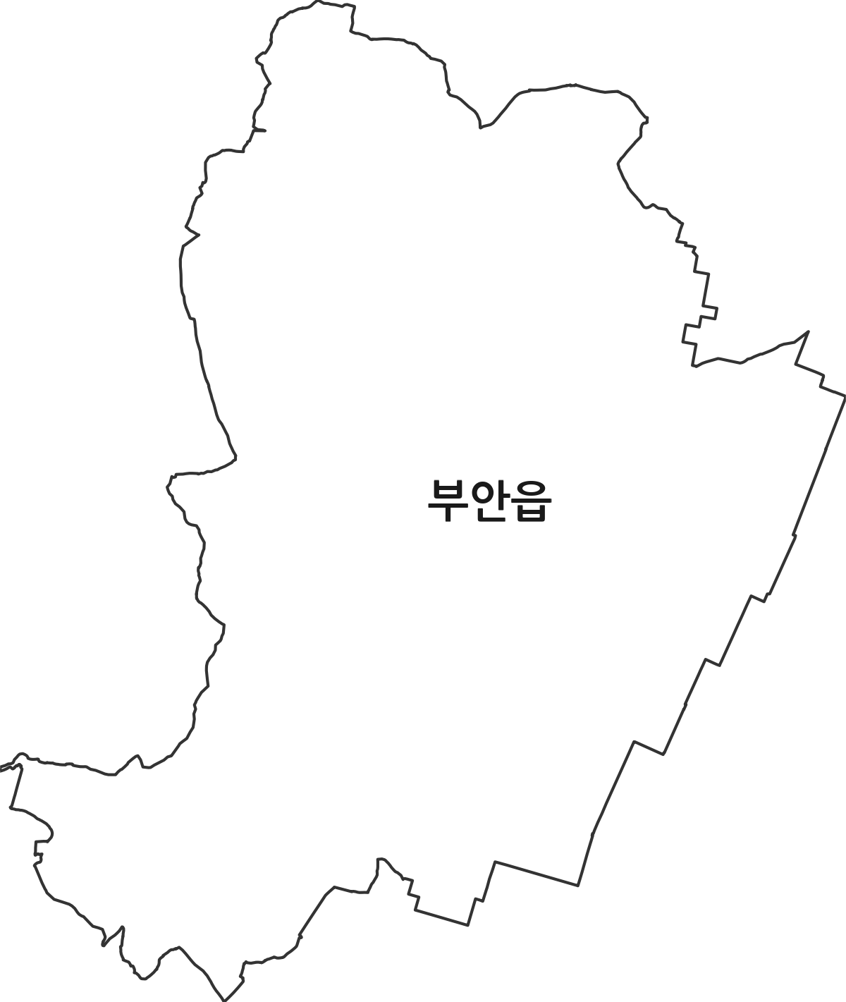 전북특별자치도 부안군 부안읍 법정동 행정구역 경계 지도