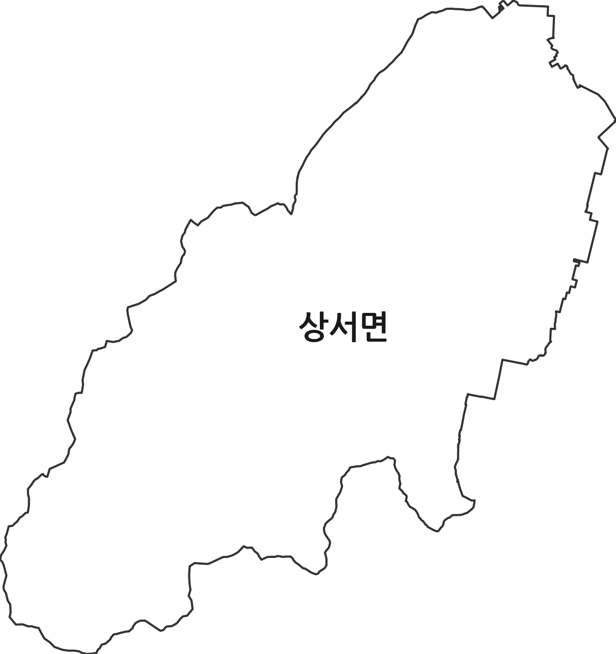 전북특별자치도 부안군 상서면 법정동 행정구역 경계 지도