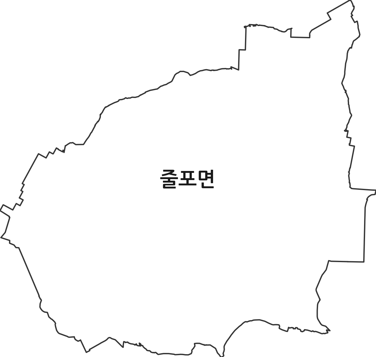 전북특별자치도 부안군 줄포면 법정동 행정구역 경계 지도