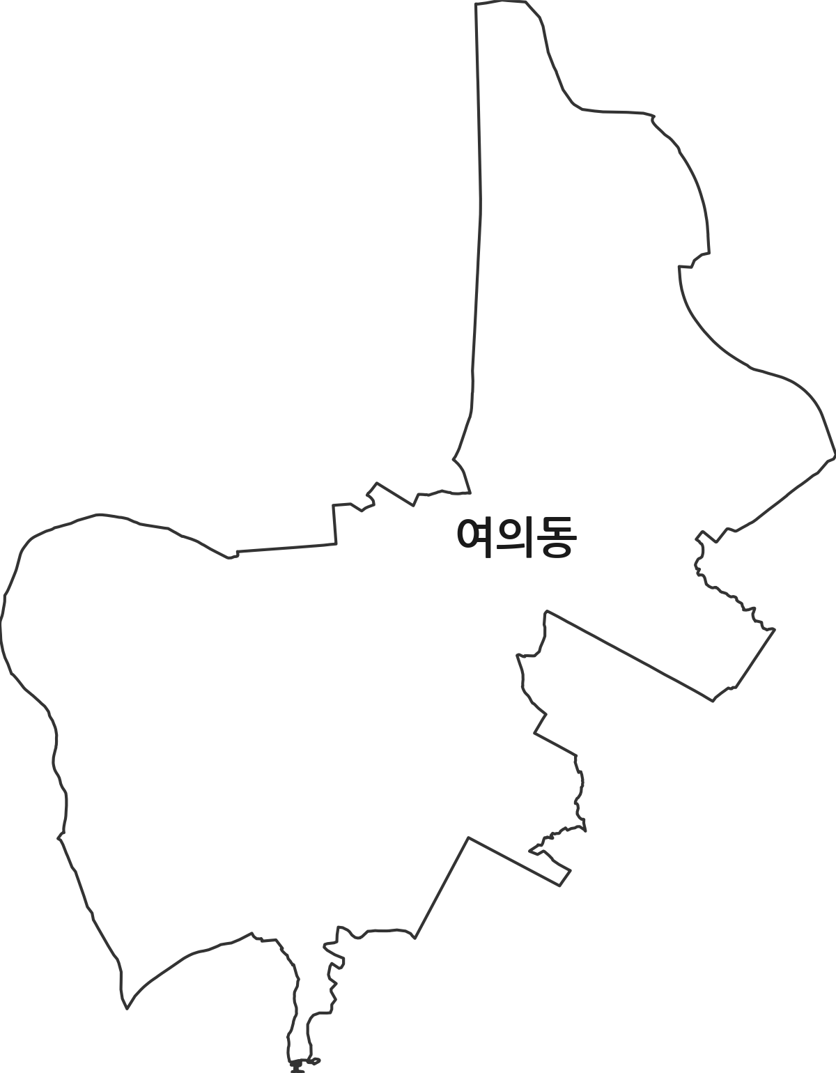 전북특별자치도 전주시 덕진구 여의동 행정동 행정구역 경계 지도