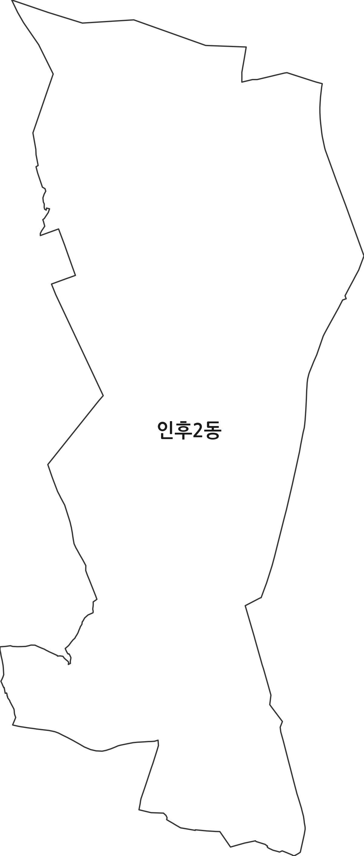 전북특별자치도 전주시 덕진구 인후2동 행정동 행정구역 경계 지도