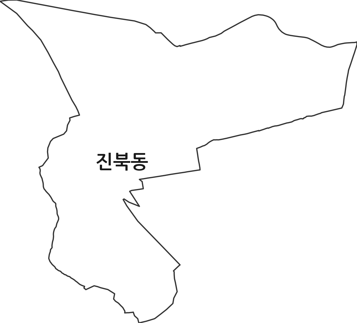 전북특별자치도 전주시 덕진구 진북동 행정동 행정구역 경계 지도