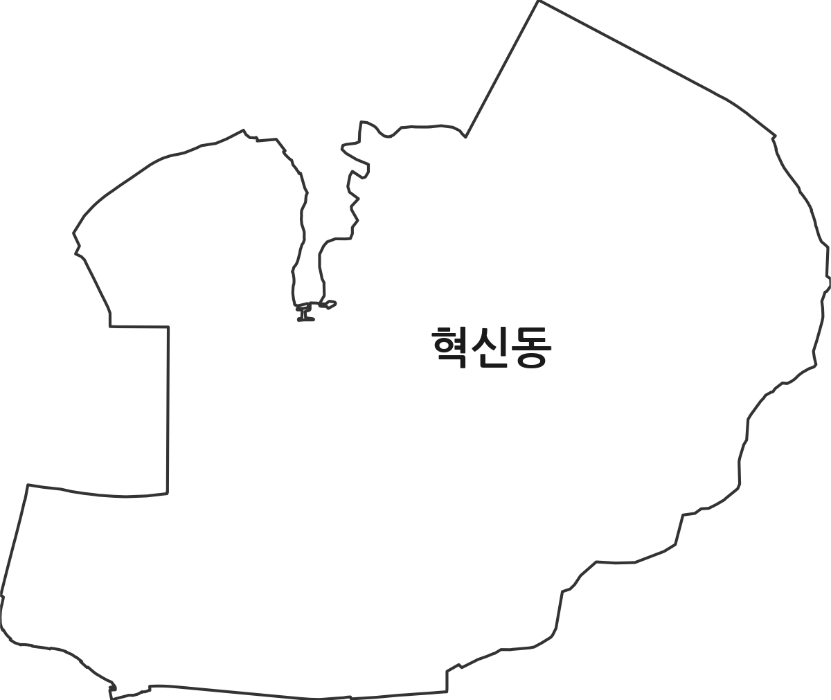 전북특별자치도 전주시 덕진구 혁신동 행정동 행정구역 경계 지도