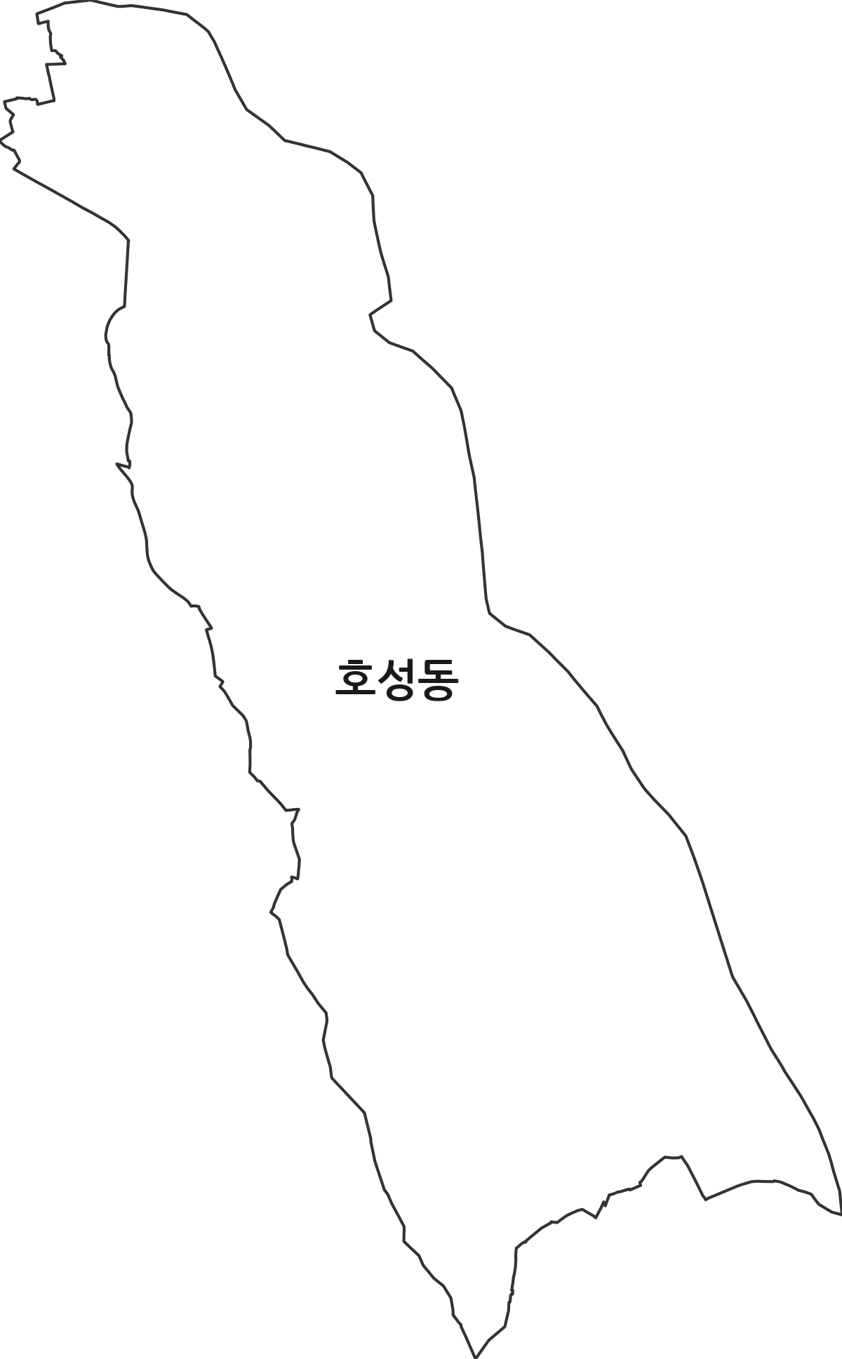 전북특별자치도 전주시 덕진구 호성동 행정동 행정구역 경계 지도