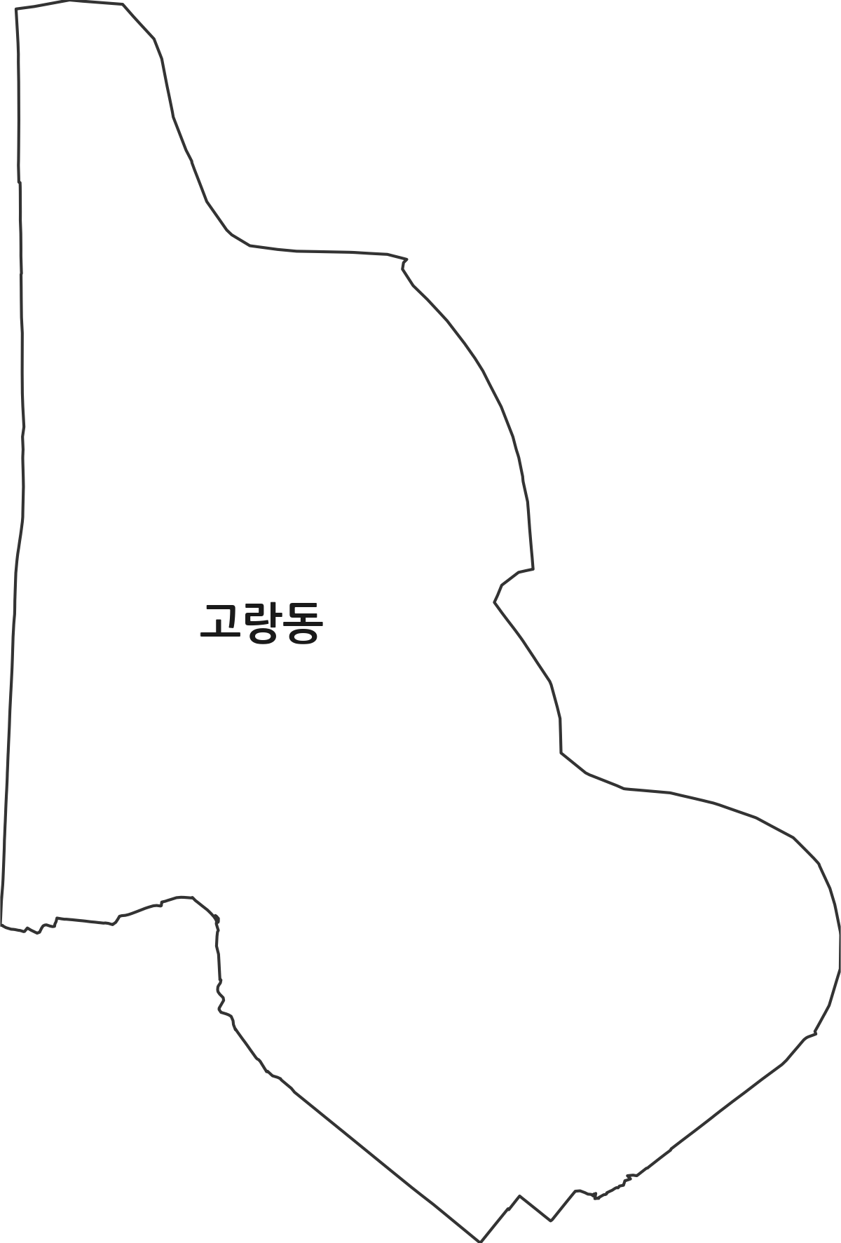 전북특별자치도 전주시 덕진구 고랑동 법정동 행정구역 경계 지도