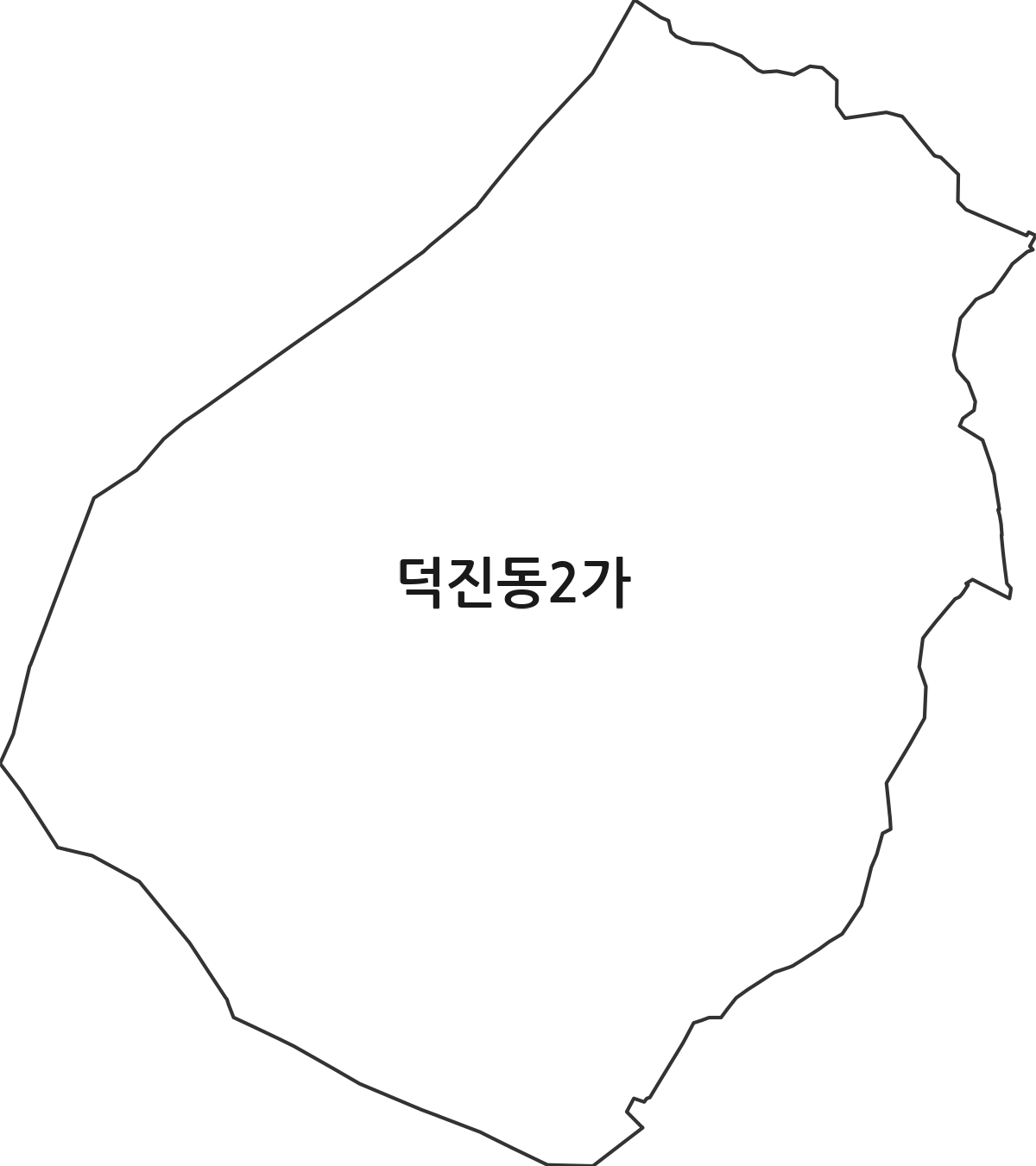 전북특별자치도 전주시 덕진구 덕진동2가 법정동 행정구역 경계 지도